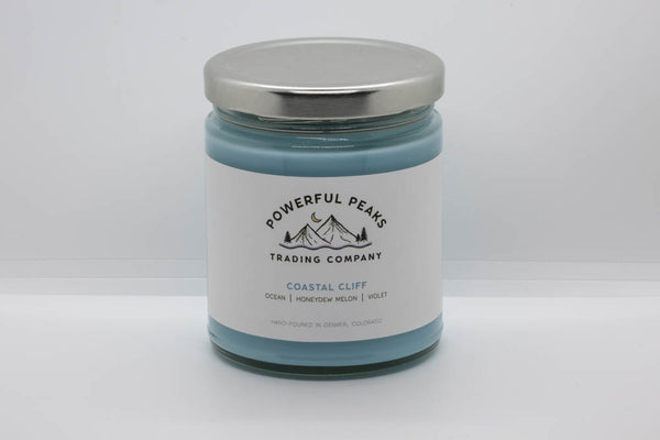 Coastal Cliff - Ocean | Honeydew Melon | Violet - 8 oz. Soy Wax Candle