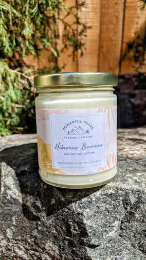 Hibiscus Bamboo - Hibiscus | Bamboo | Geranium - 8 oz. Soy Wax Candle