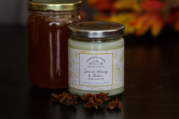 Spiced Honey & Amber - Honey | Bergamot | Tonka - 8 oz. Soy Wax Candle